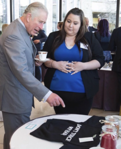 Carly Thomsett with Prince Charles