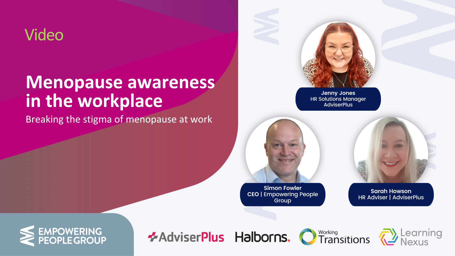 Menopause in the workplace webinar