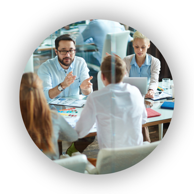 A group of professionals sitting around a table