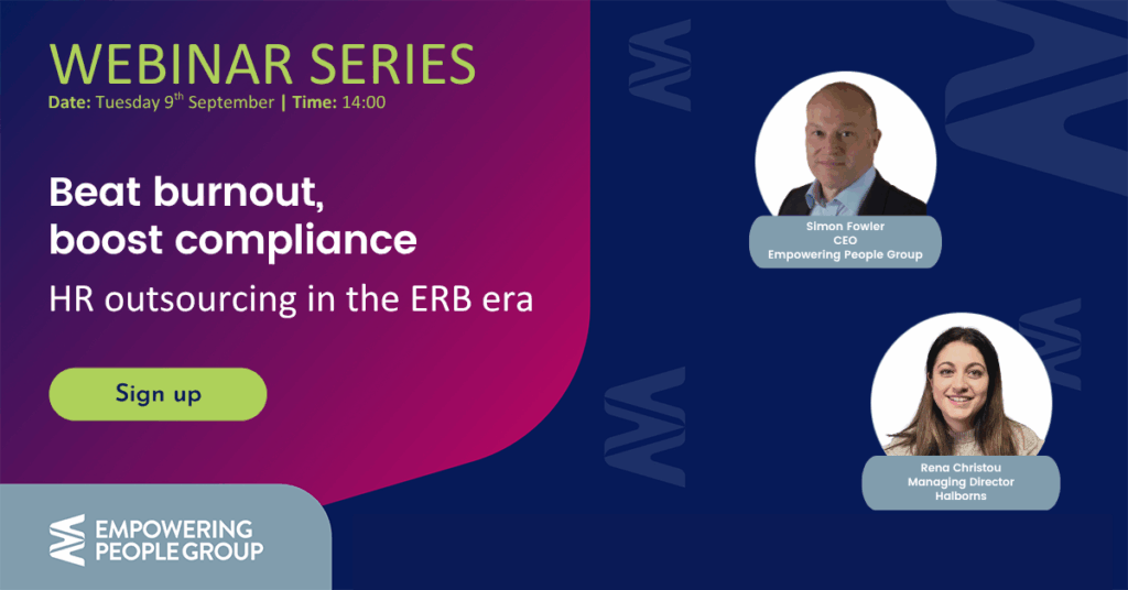 Beat burnout, boost compliance: HR outsourcing in the ERB era webinar