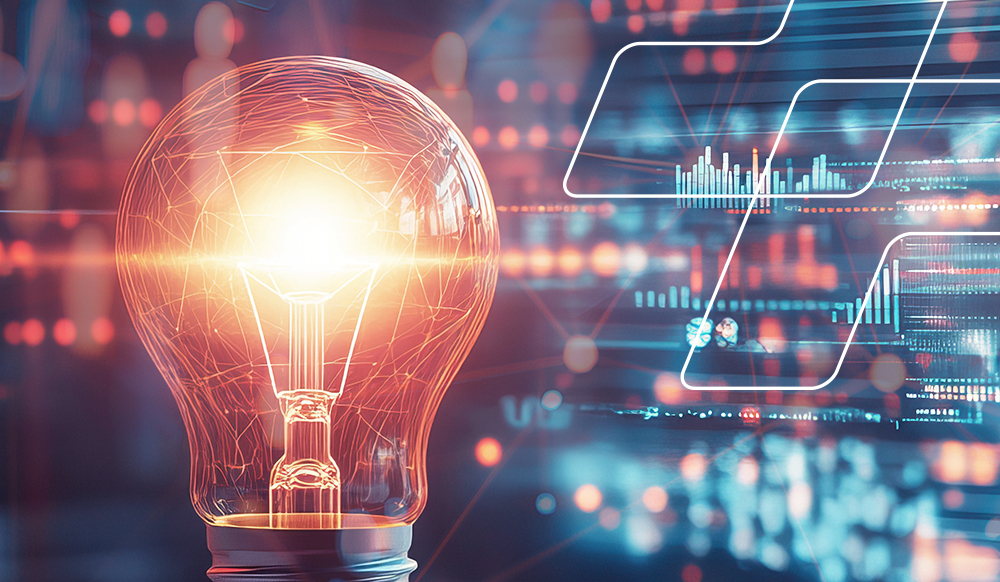 Lightbulb image signalling digital learning with AdviserPlus icon overlay