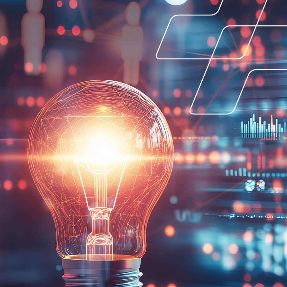 Lightbulb image signalling digital learning with AdviserPlus icon overlay