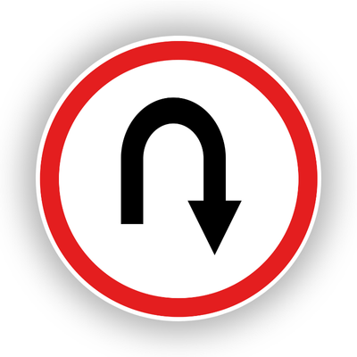 Image of a U-turn symbol