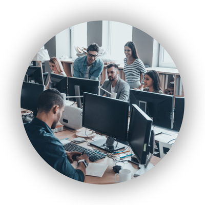 Image of a busy office